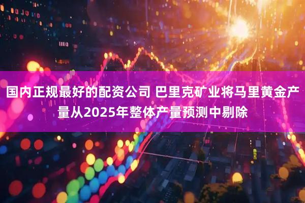 国内正规最好的配资公司 巴里克矿业将马里黄金产量从2025年整体产量预测中剔除
