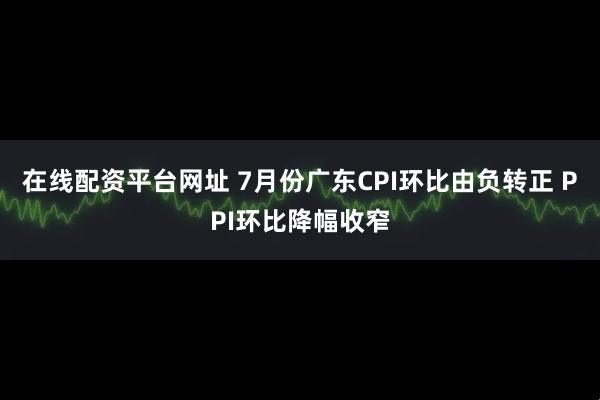 在线配资平台网址 7月份广东CPI环比由负转正 PPI环比降幅收窄